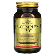 Solgar B Complex 50 To Support Energy Production, Nervous System Health, and Overall Vitality 50 Veg Caps