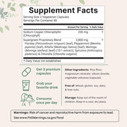 Microingredients Chlorophyll 3000mg To Support Natural Detoxification, Digestive Health, and Overall Vitality. 240 Veg Caps