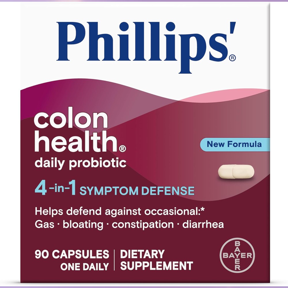 Phillips Colon Health Daily Probiotic To Support Digestive Health and Maintain a Healthy Balance of Gut Bacteria 90 Caps