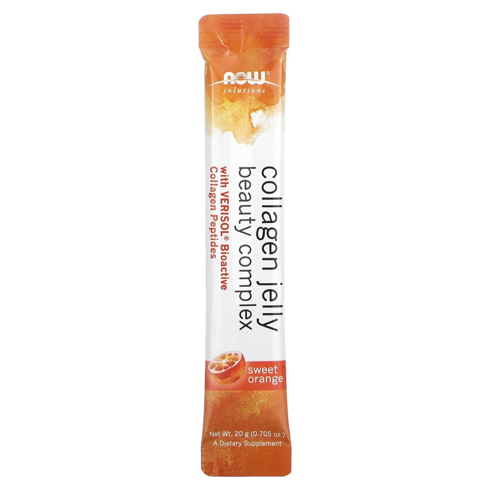 Now Solutions Collagen Jelly Beauty Complex 10 Jelly Sticks Sweet Orange Flavor 200g