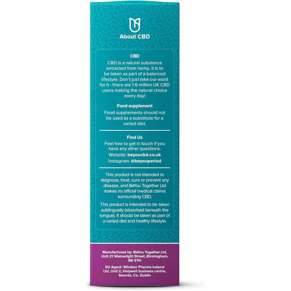 Beyou Cbd Oral Drops Spray 4800mg Supporting Relaxation,Comfort, and Improved Sleep Quality Berry Flavour 30ml