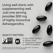 Sports Research Sr Ashwagandha 500mg It Helps Support Hormonal Balance, Improve Mood, and Enhance Daily Energy and Focus 60 Veggie Softgels