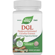 Natures Way DGL Deglycyrrhizinated, Licorice Extract 75mg Supports Digestive and Stomach Health, Soothes Mild Stomach Discomfort, and Provides Natural Antioxidant Protection100 Chewable Tablets