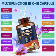 Totaria Saffron Extract 88.5mg Support Mood Balance and Emotional Well-Being 60 Caps