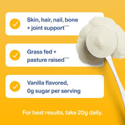 Vital Protein Collagen Peptides 20g Collagen Per Serving Helps Improve Skin Elasticity, Support Joint Health, and Enhance the Appearance of Hair and Nails Naturally Vanilla Flavor 657g