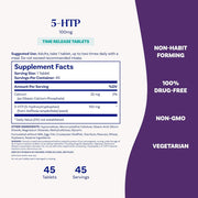 Natrol Time Release 5 HTP 200mg To Support Mood, Relaxation, and Sleep Quality 30 Tablets