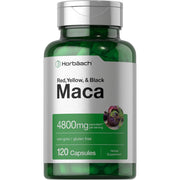 Horbaach Maca 4800mg To Support Energy, Vitality, and Overall Physical and Mental Performance To Support Hormonal Balance and Enhance Sexual Health in Both Men and Women 120 Caps