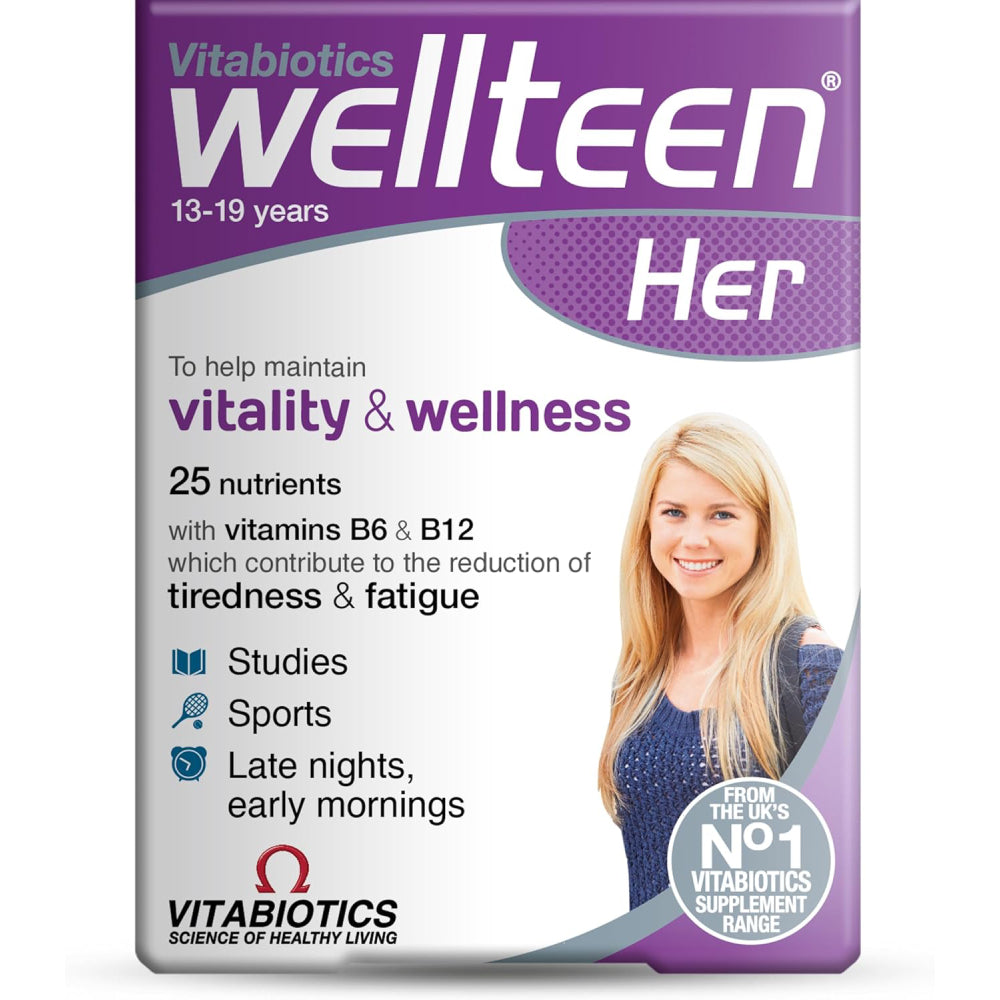 Vitabiotics Wellteen Her To Help Maintain Vitality & Wellness 25 Nutrients 30 Tablets