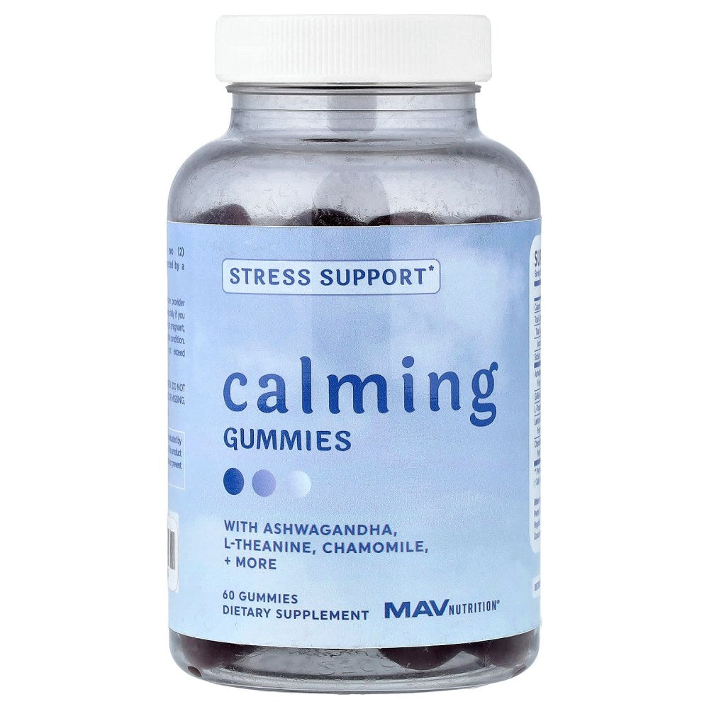 Mav Nutrition Calming To Naturally Support Relaxation and Calmness For Both Body and Mind 60 Gummies
