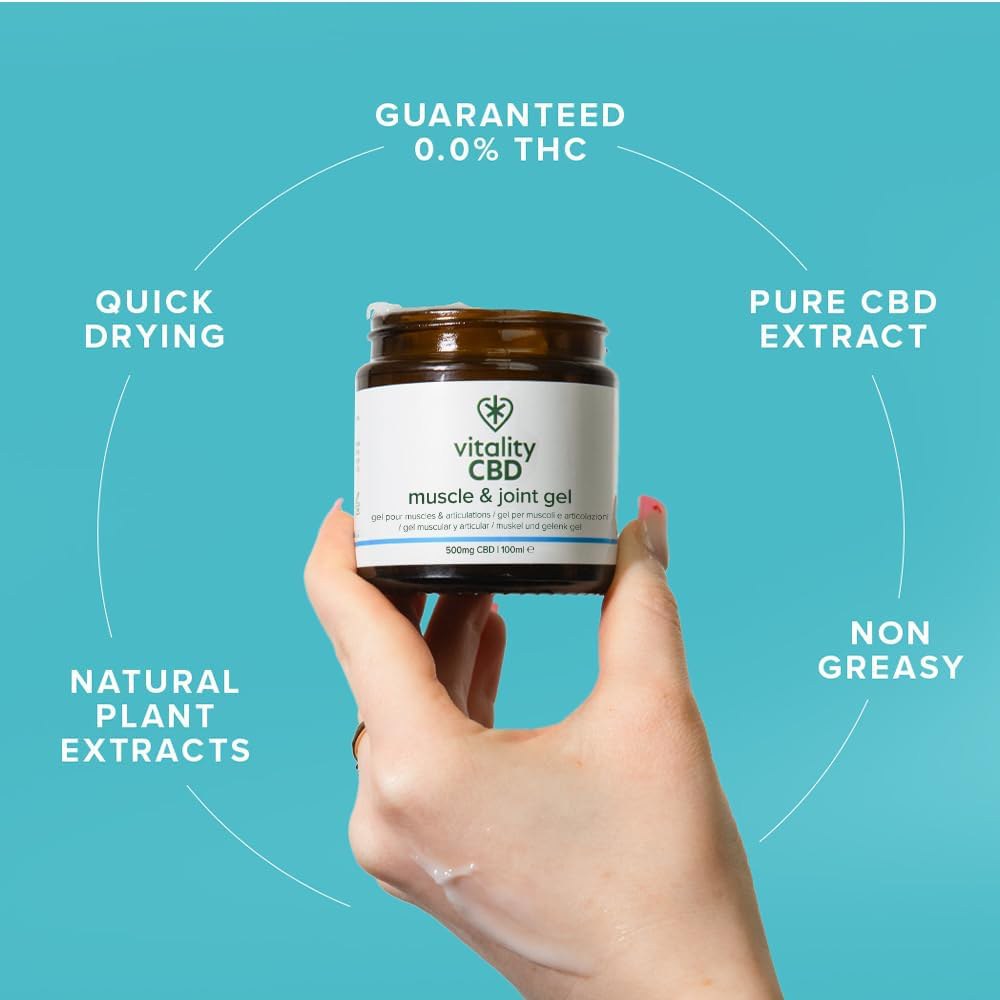 Vitality CBD Muscle & Joint Gel 500mg CBD 100ml