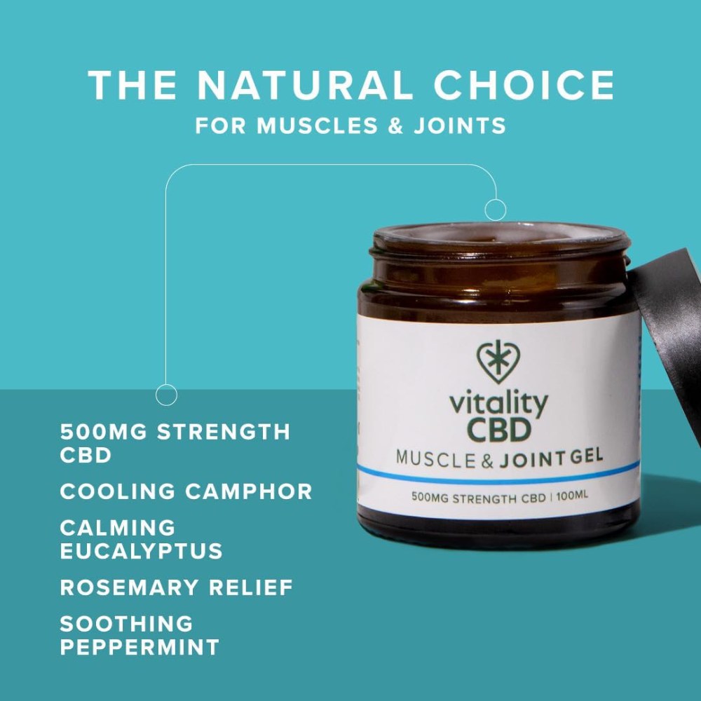 Vitality CBD Muscle & Joint Gel 500mg CBD 100ml