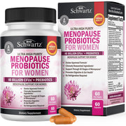 BioSchwartz Menopause Probiotics 40 Billion CFU For Women It Helps Promote Digestive Health, Balance Gut Bacteria, and Support Hormonal Well-Being 60 Caps