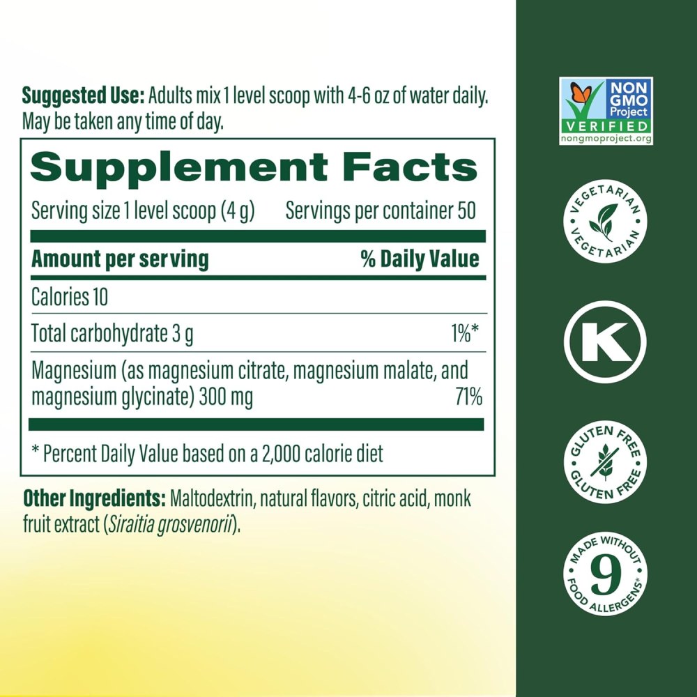 Megafood Relax and Calm Magnesium Glycinate & Malate & Citrate 300mg A soothing magnesium blend designed to ease stress, relax your body, and support restful sleep—naturally. 200g Raspberry Lemonade Flavor