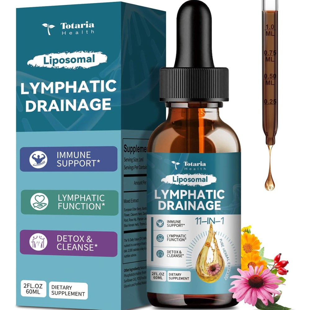 Totaria Liposomal Lymphatic Drainageto Support the Body’s Lymphatic System and Promote Natural Lymphatic Drainage 60ml