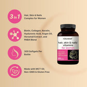 Naturebell Hair Skin & Nails Vitamins FOr Women 300 Softgels