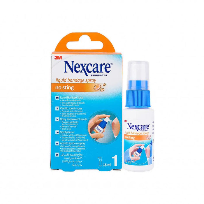 Nexcare Liquid Bandage Spray For Protecting Minor Cuts, Scrapes, and Skin Abrasions 18ml