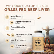 Ancestral Supplement Beef Liver 500mg Support Energy, Blood Health, and Overall Vitality 180 Caps