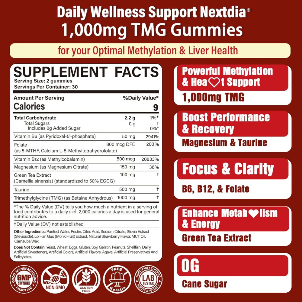 Nextdia Saffron with Magnesium To Support Mood Balance, Relaxation, and Overall Well-Being 60 Gummies