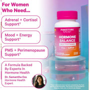 Pink Stork Hormone Balance Multivitamin Vitex + Saffron To Support Women’s Hormonal Balance and Overall Wellness 60 Caps