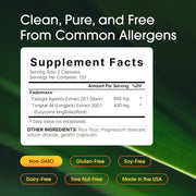 Naturebell Fadogia Agrestis 600mg To Support Men’s Wellness, Strength, and Overall Vitality 240 Caps