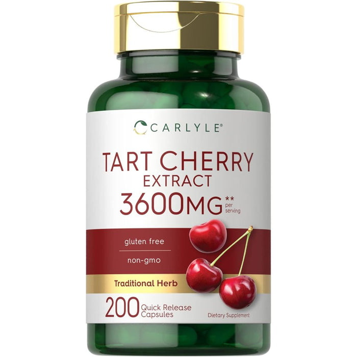 Carlyle Tart Cherry Extract 3600mg To Support Recovery, Joint Health, and Overall Physical Performance 200 Caps