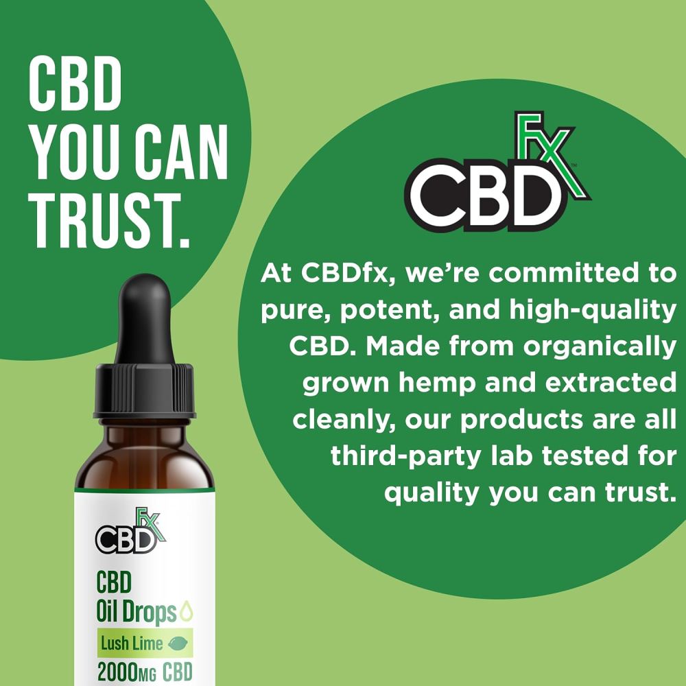 CBD FX Oil Spray 2000mg Lush Time Flavor Helps Reduce Stress, and Supports General Health 30ml