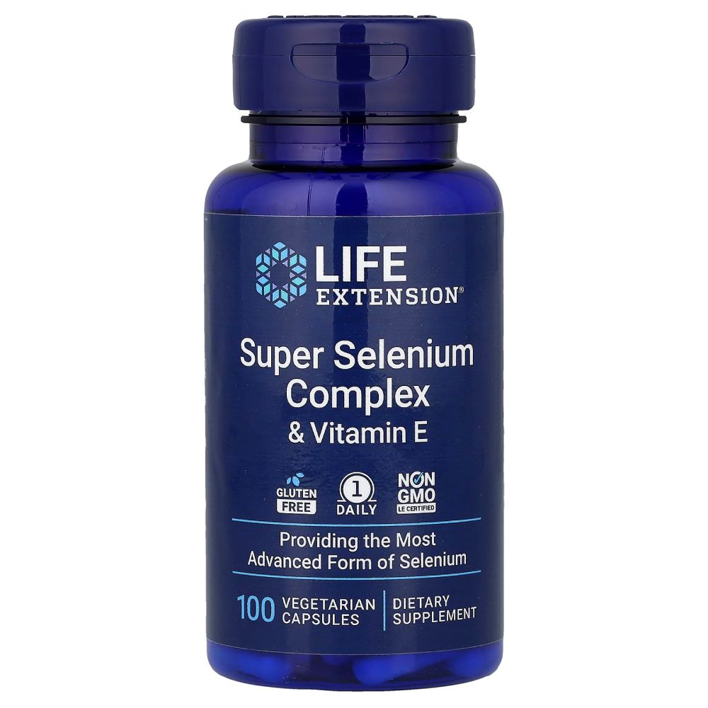 Life Extension Super Selenium Complex & Vitamin E To Support Overall Health and Protect the Body From Oxidative Stress 100 Veg Caps