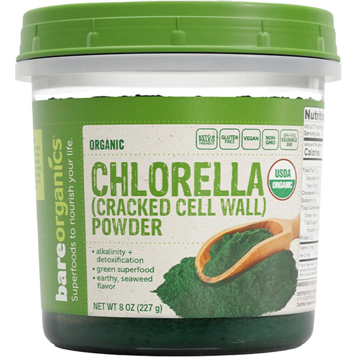 Bare organics Chlorella To Support Overall Wellness, Boost Daily Energy Levels, and Promote the Body’s Natural Cleansing Processes 227g