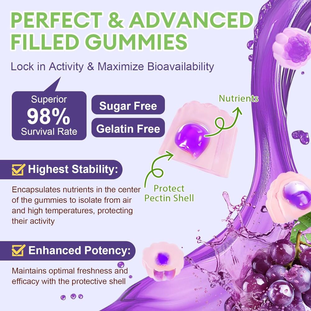 Totaria Probiotic Supports Digestive Health and Boosts the Immune System 60 Gummies Peppermint Leaf Flavor