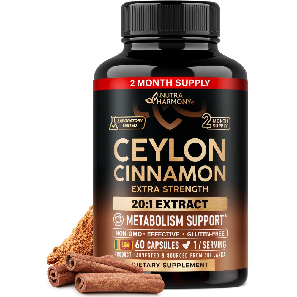 Nutra Harmony Ceylon Cinnamon 8000mg 60 Caps
