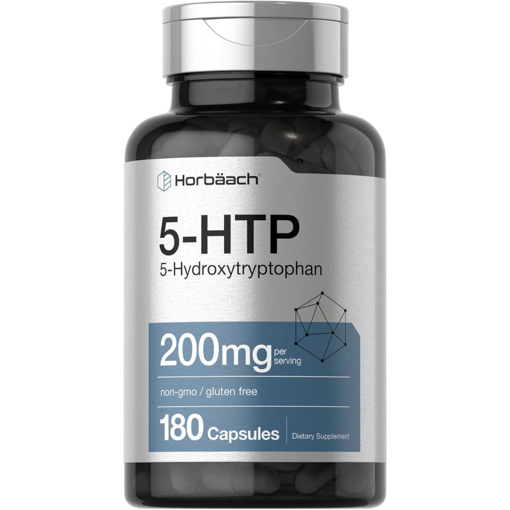 Horbaach 5 Htp 200mg To Promote Relaxation, Positive Mood, and Restful Sleep 180 Caps