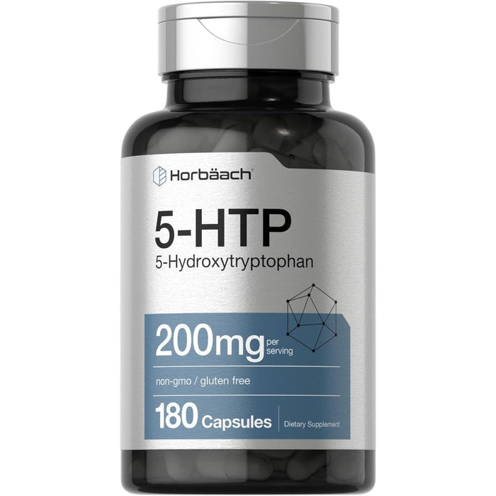Horbaach 5 Htp 200mg To Promote Relaxation, Positive Mood, and Restful Sleep 180 Caps
