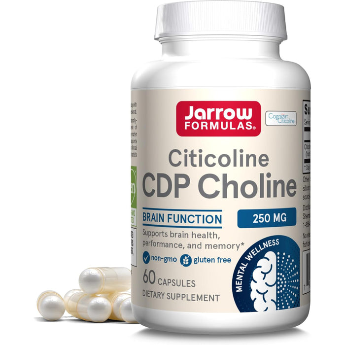 Jarrow Formulas Citicoline CDP Choline 250mg Supporting Brain Health and Cognitive Function 60 Caps
