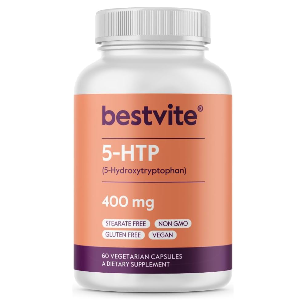 Bestvite 5 HTP 400mg To Support Serotonin Production in the Brain 60 Veg Caps