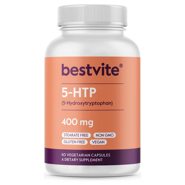 Bestvite 5 HTP 400mg To Support Serotonin Production in the Brain 60 Veg Caps