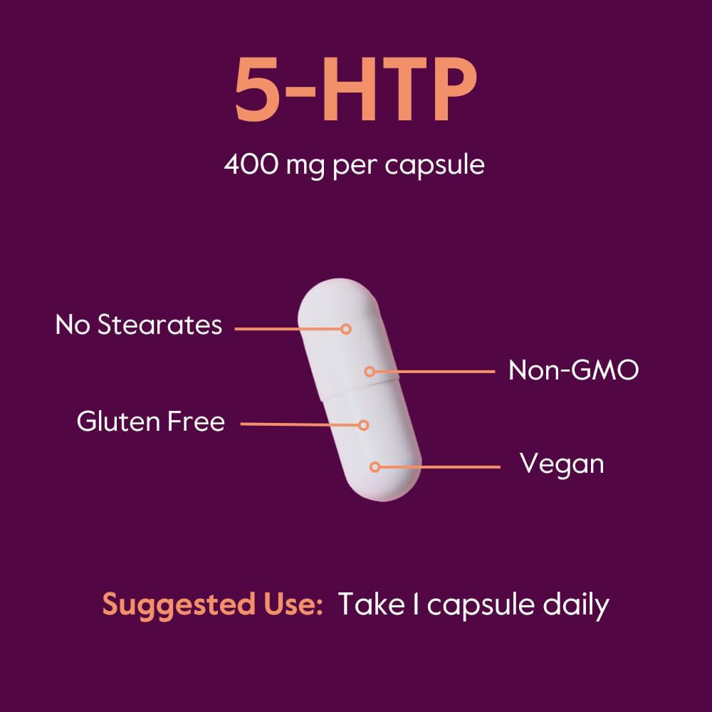 Bestvite 5 HTP 400mg To Support Serotonin Production in the Brain 60 Veg Caps