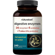 Naturebell Digestive Enzymes To Promote Efficient Digestion and Optimal Nutrient Absorption 240 Veg Caps