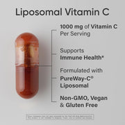 Sports Research Sr Liposomal Vitamin C 1000mg support immune health and provides antioxidant protection against oxidative stress. It also supports collagen production for healthy skin, bones, joints, and blood vessels180 Veg Caps