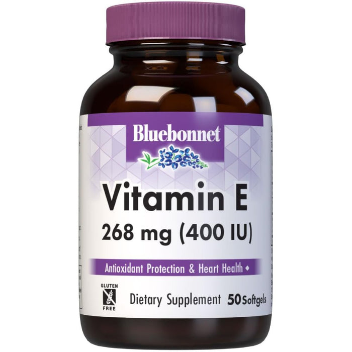 Bluebonnet Vitamin E 268mg Support Healthy Vision, Immune Function, and Skin Health 50 Softgels
