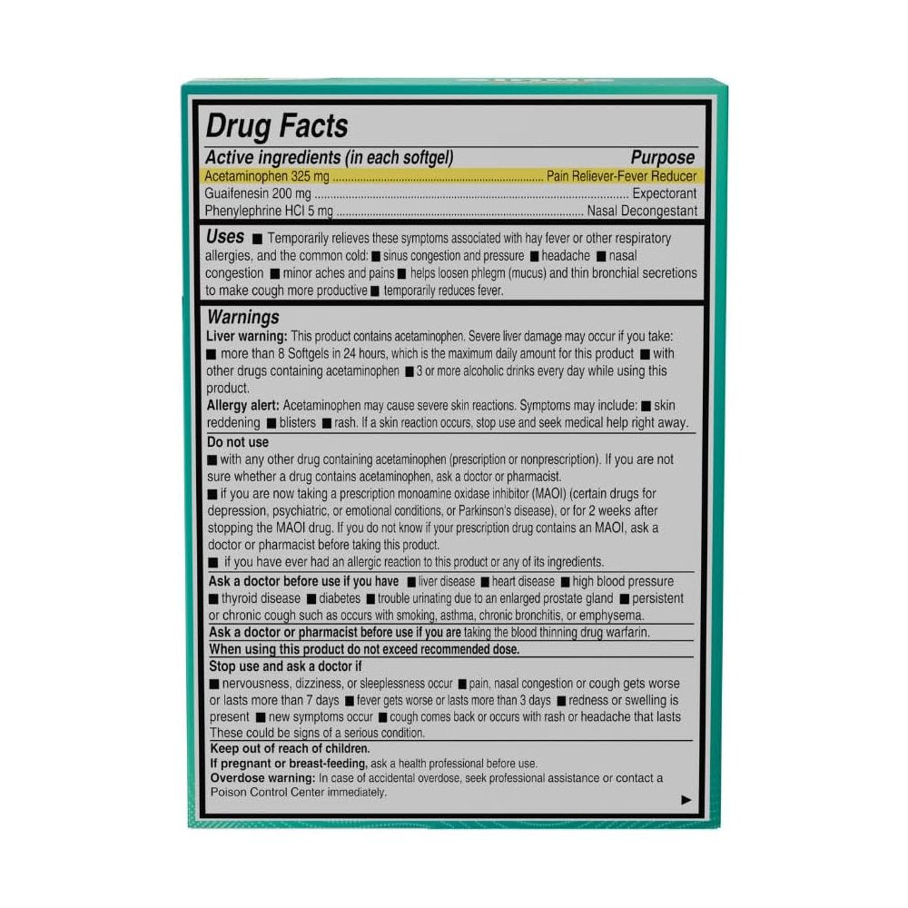 Axiv Sinus Cough & Congestion 24 Softgels