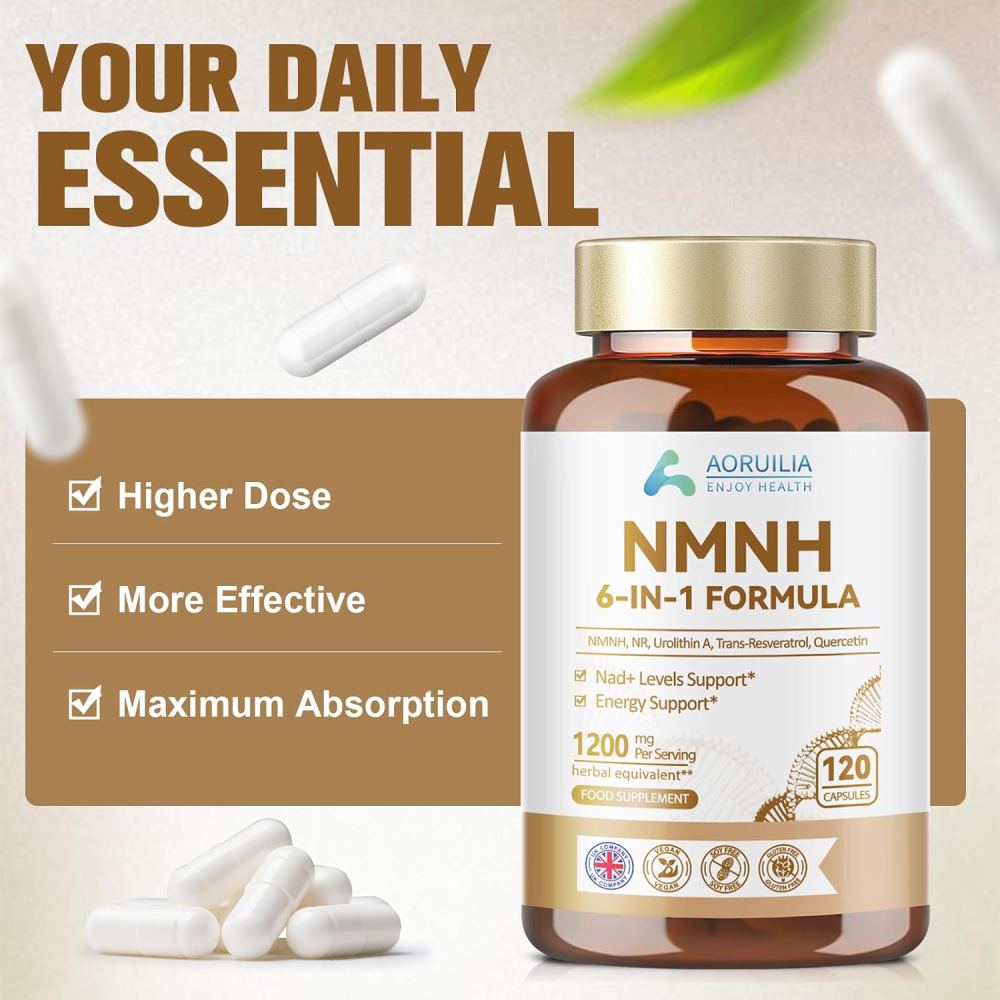 Aoruilia NMNH 120mg Support Cellular Energy Production 120 Caps