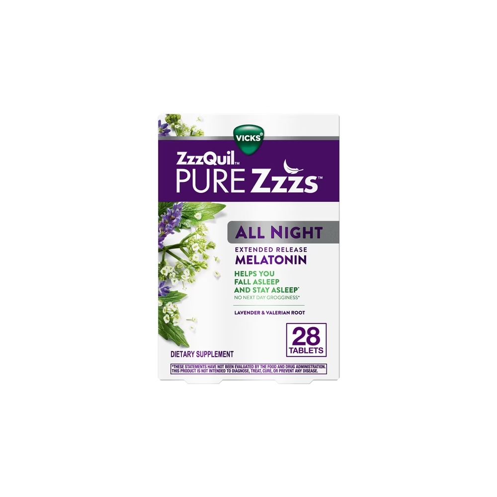 Vicks Zzzquil All Night To Support Relaxation, Improve Sleep Quality 28 Tablets
