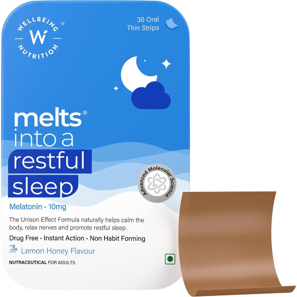 Wellbeing Nutrition Melts Into A Restful Sleep 10mg 30 Oral Thin Strips