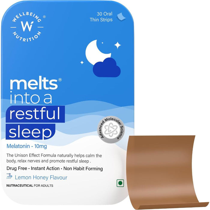 Wellbeing Nutrition Melts Into A Restful Sleep 10mg 30 Oral Thin Strips