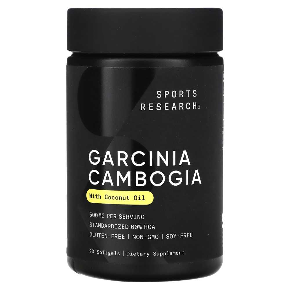Sports Research Sr Garcinia Cambogia 500mg To Support a Healthy Weight Management Routine When Combined With a Balanced Diet and Regular Exercise 90 Softgels