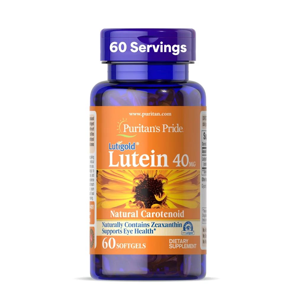 Puritans Pride Lutein 40mg To Support Eye Health and Maintain Normal Vision 60 Softgels