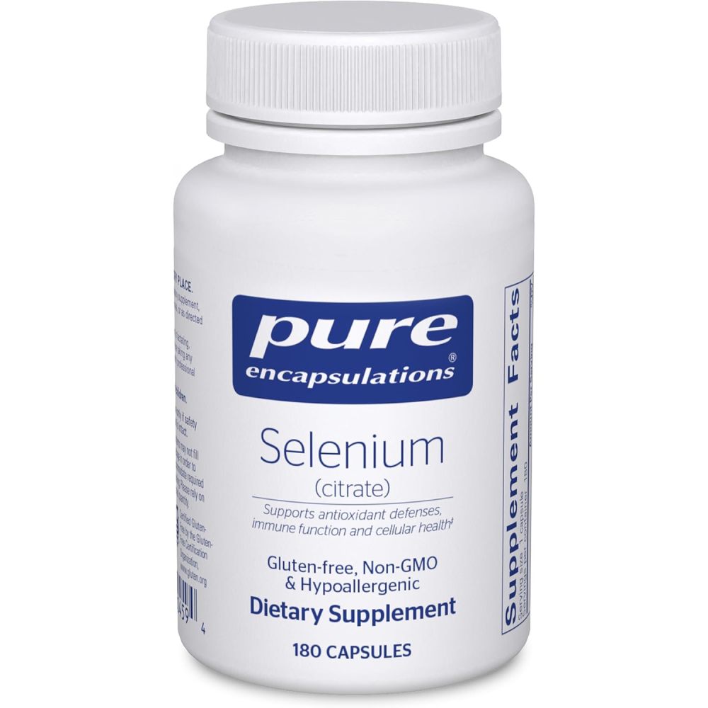 Pure Encapsulations Selenium Citrate Supports Antioxidants, Immune System Health, and Thyroid Function180 Caps