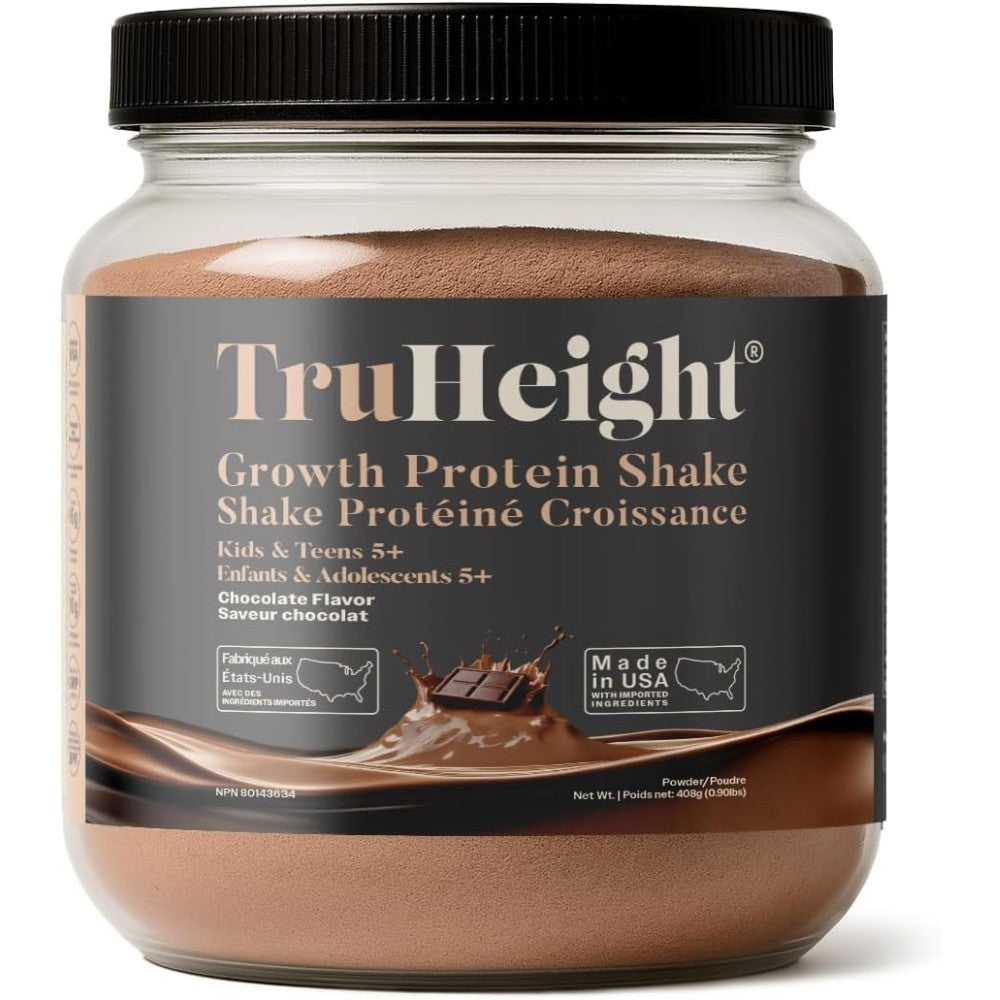 Truheight Growth Protein Shake Kids & Teens 4+ To Support Strong Bones, Muscles, and Daily Energy Chocolate Milk Flavor 408g