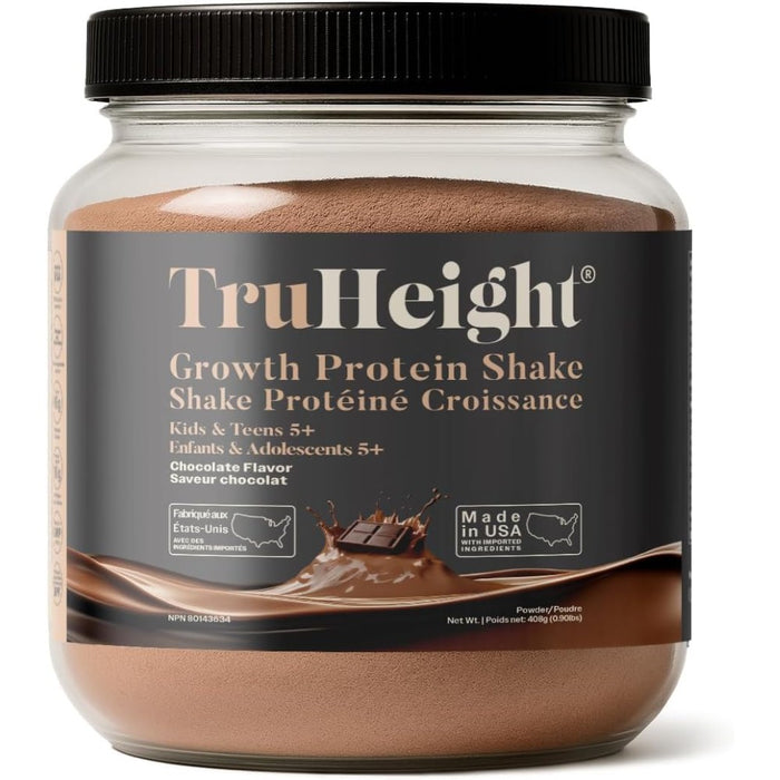 Truheight Growth Protein Shake Kids & Teens 4+ To Support Strong Bones, Muscles, and Daily Energy Chocolate Milk Flavor 408g