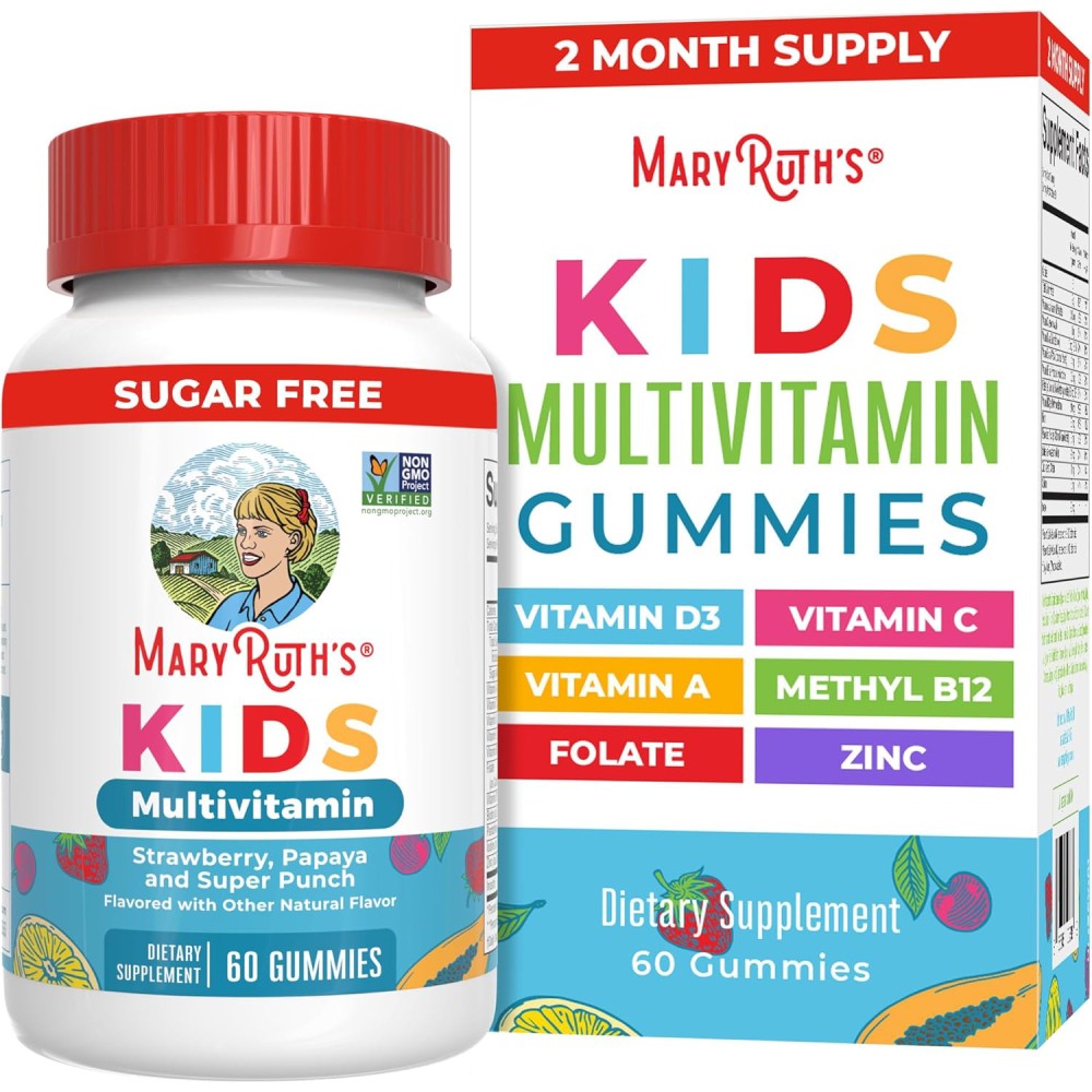 Mary Ruths Kids Multivitamin To Support Healthy Growth, Development, and Overall Wellness 60 Gummies